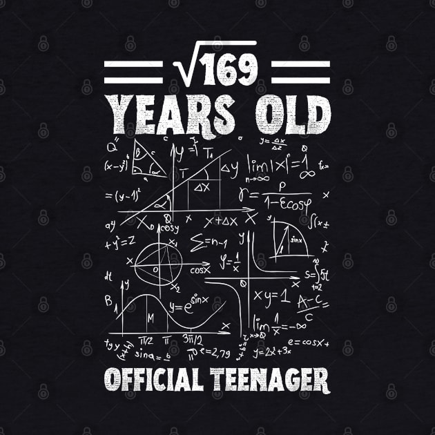 Square Root Of 169,13 Years Old, Official Teenager, Math lover Birthday gift by JustBeSatisfied